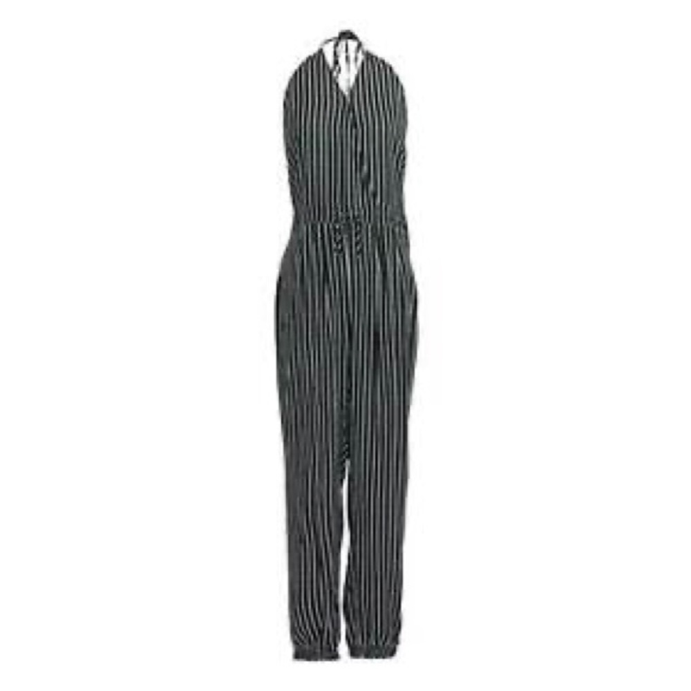 Favlux halter stripped jumpsuit size S